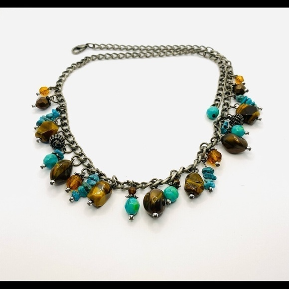 Necklace Dangles Pewter Tone 18”+3” - Picture 10 of 10